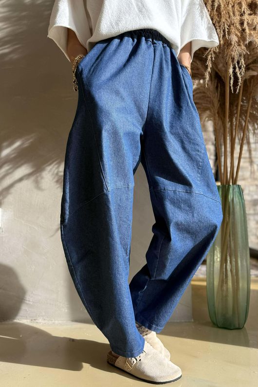 Essential Stretch Classic Barrel Jean Dark - 