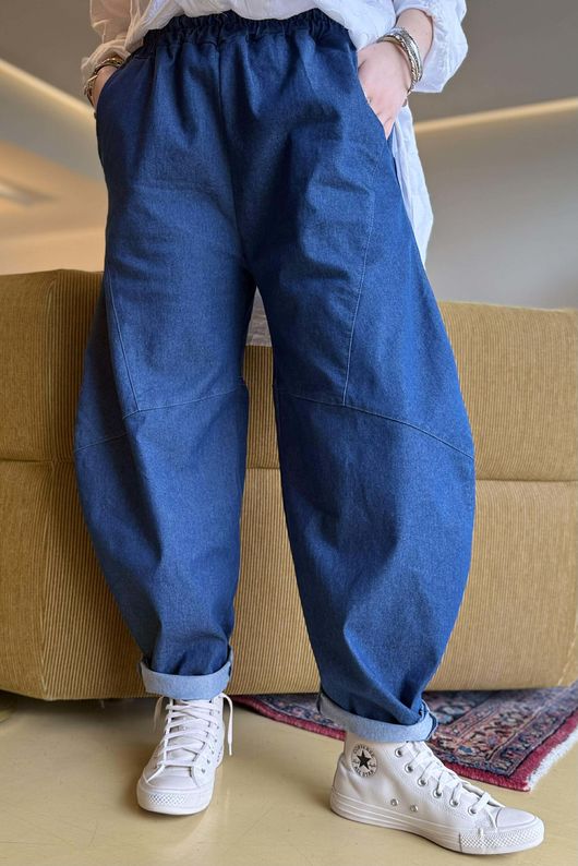 Essential Stretch Classic Barrel Jean Dark - 