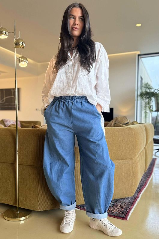 Essential Stretch Classic Barrel Jean Mid - /27=