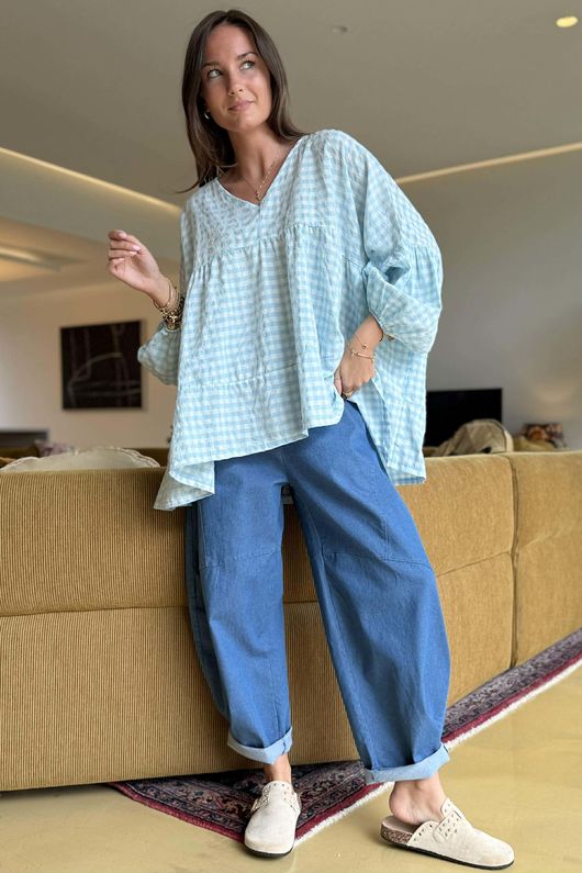 Essential Stretch Classic Barrel Jean Mid - /27=