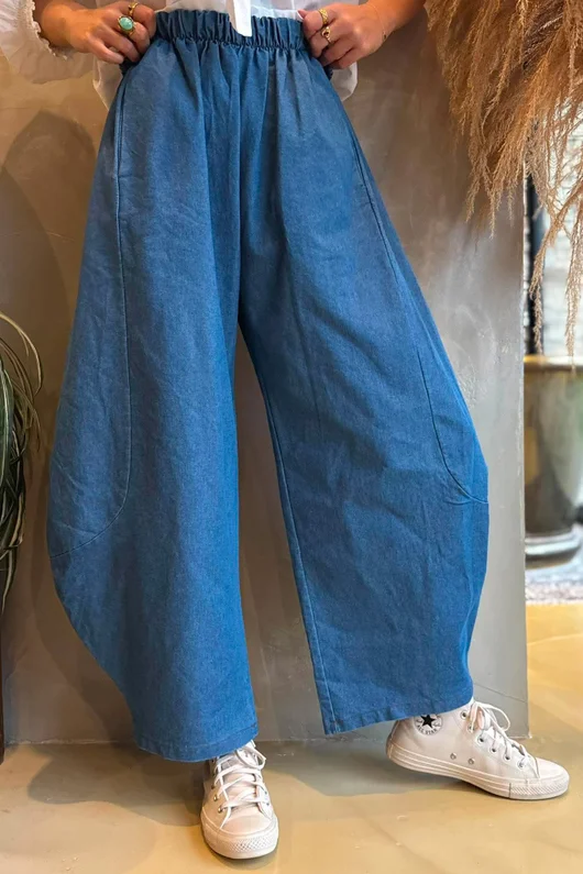 Essential Stretch Horseshoe Jean Mid Denim