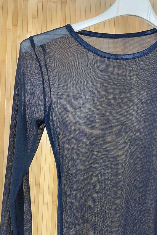 Essential Stretch Mesh Layering Top Navy /20=