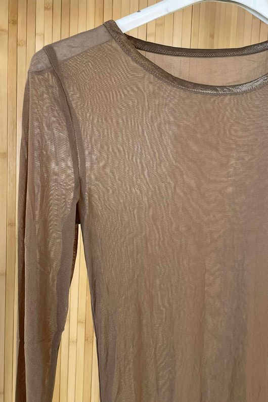 Essential Stretch Mesh Layering Top Nude /20=