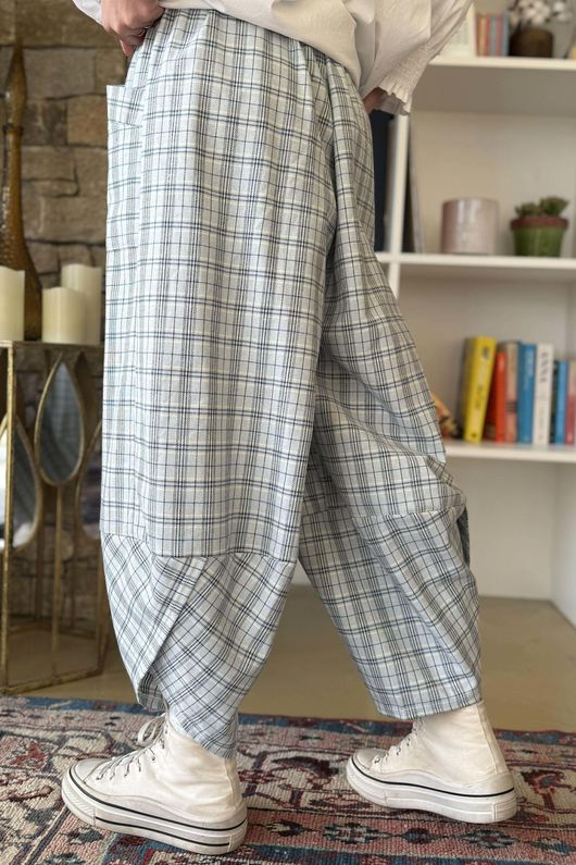 Felix Plaid Shelby Barrel Pant Powder **