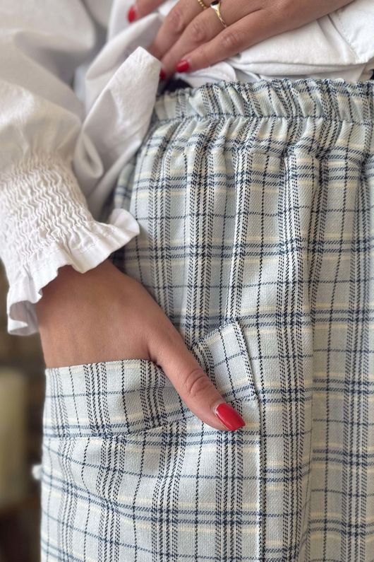 Felix Plaid Shelby Barrel Pant Powder **