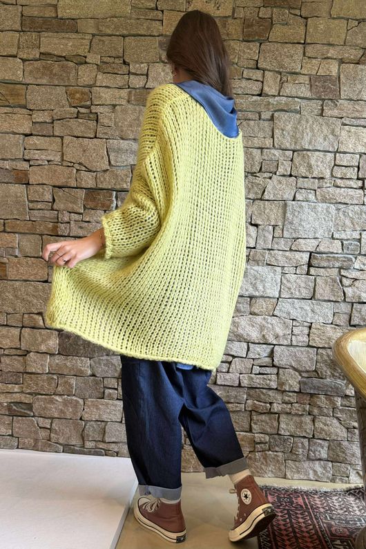 Fisherman Grunge Knit Soft Lime /2=