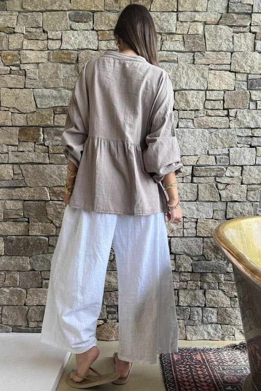 Frame Cotton Classic Pin Tuck Smock Earth