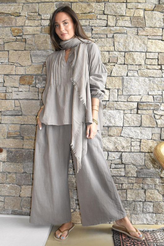 Frame Cotton Classic Pin Tuck Smock Earth