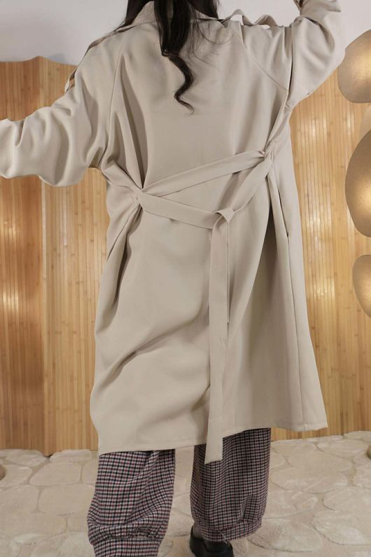  French Girl Classic Trench Coat Stone