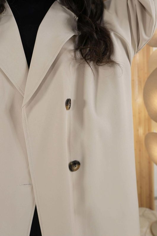  French Girl Classic Trench Coat Stone