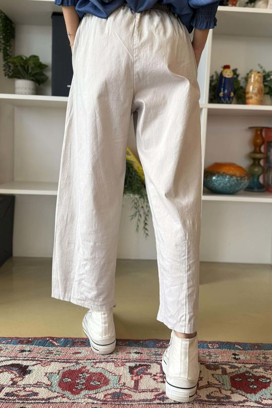 Gaberdine Barrel Pant Stone 