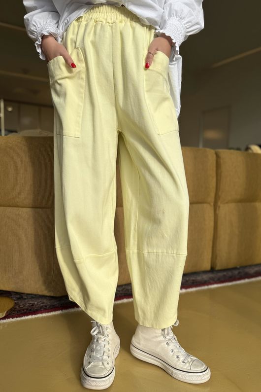 Gaberdine Shelby Barrel Pant Lemonade /5=