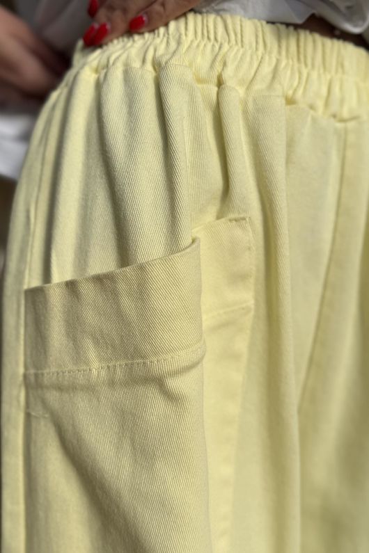 Gaberdine Shelby Barrel Pant Lemonade
