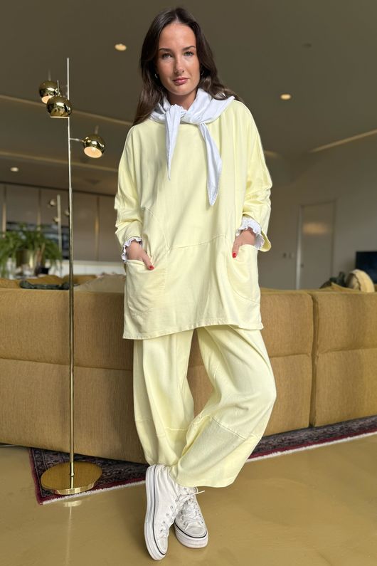 Gaberdine Shelby Barrel Pant Lemonade