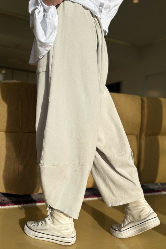 Gaberdine Shelby Barrel Pant Stone