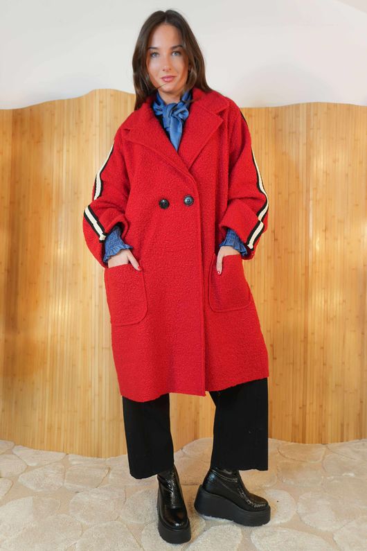 Garrison Boucle Coat Red /7=