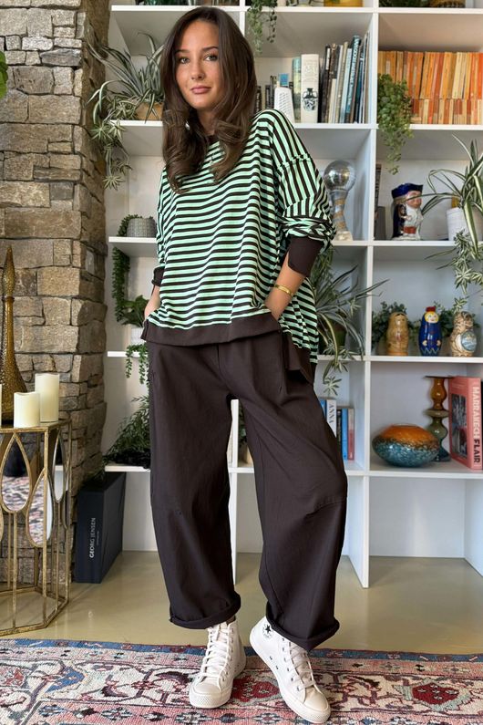 Gilbert Magic Barrel Pant Chocolate /10 Pre order 1 wk