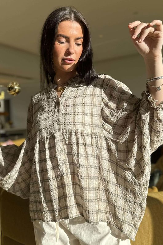 Greta Country Smock Stone