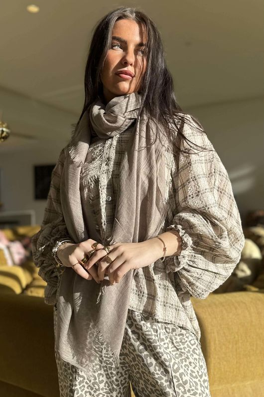 Greta Country Smock Stone