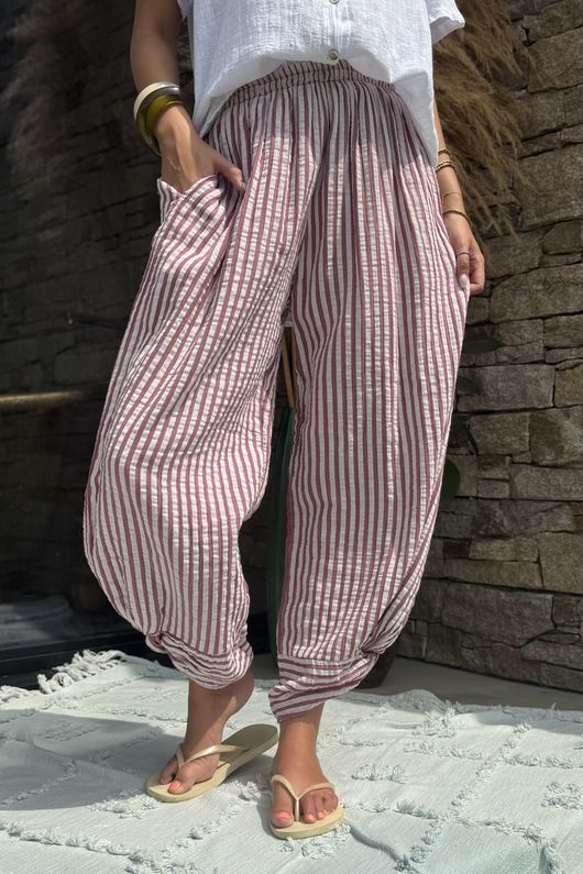 Hamptons Weekend Twist Pant Indian Pink - 