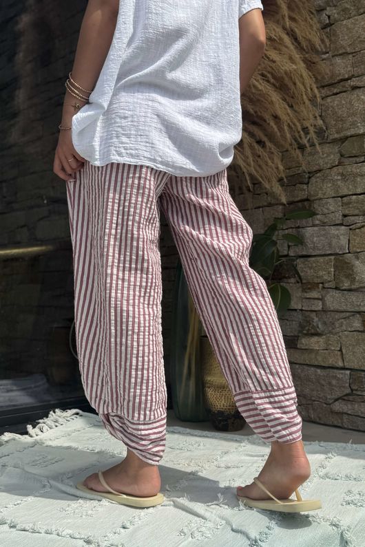 Hamptons Weekend Twist Pant Plum