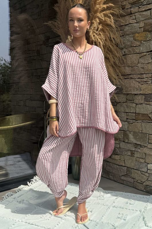 Hamptons Weekend Twist Pant Plum