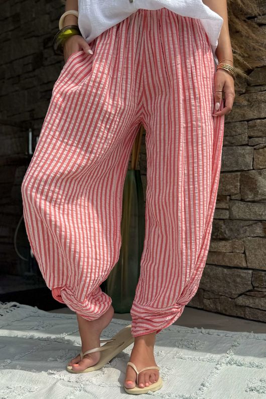 Hamptons Weekend Twist Pant Sherbet Coral - 
