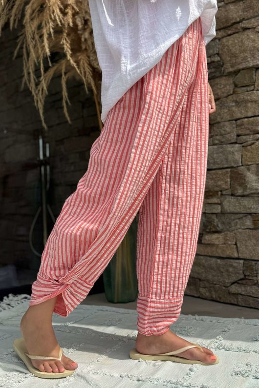 Hamptons Weekend Twist Pant Sherbet Coral