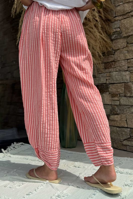 Hamptons Weekend Twist Pant Sherbet Coral