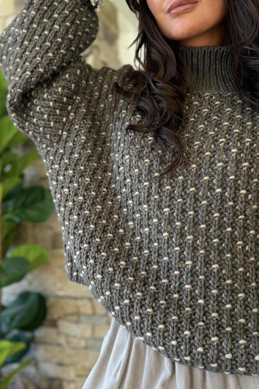 Heritage Funnel Neck Knit Jumper Earth /1/10 pre order due approx 10 days