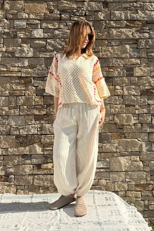 Honolulu Weekend Crochet Shirt Vanilla /20