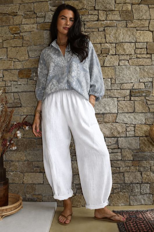 Hush Pillow Cotton Bandana B Boyfriend Shirt Cloud Grey