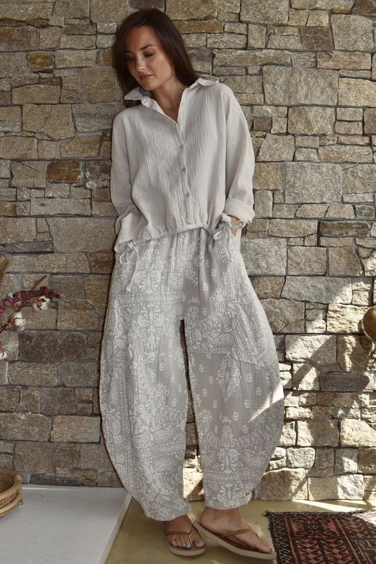 Hush Pillow Cotton Bandana B Classic Barrel Pant Calico