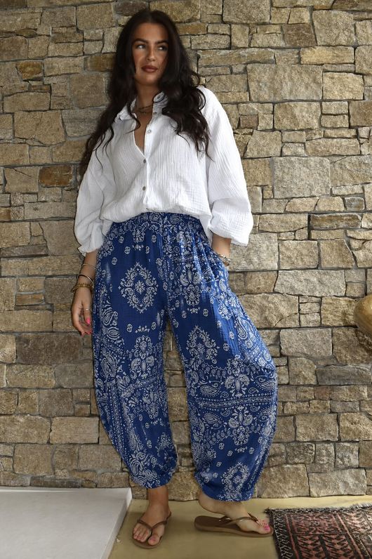 Hush Pillow Cotton Bandana B Classic Barrel Pant Malibu Blue Pre order 12 days 