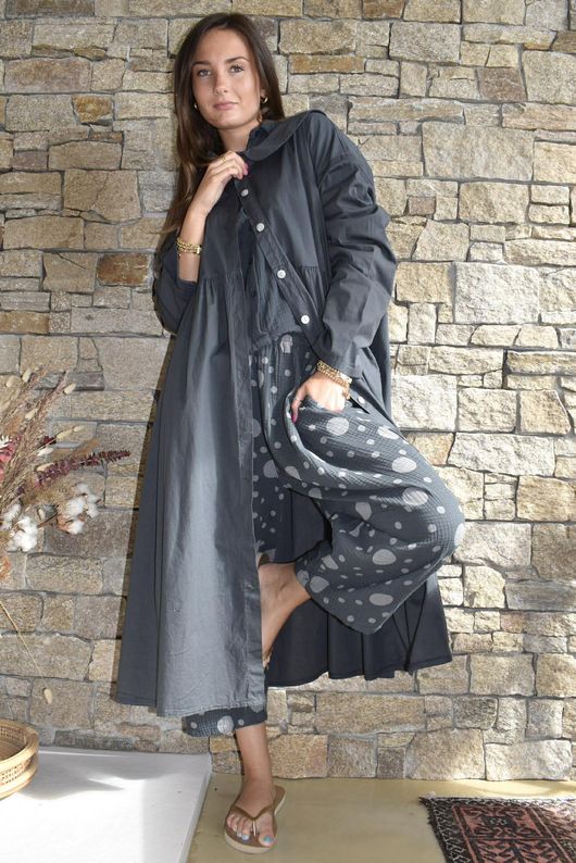 Hush Pillow Cotton Spot On Pant Charcoal