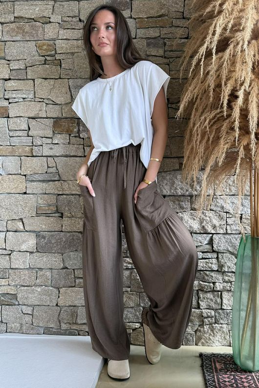 Huxley Barrel Pant Chocolate /9=