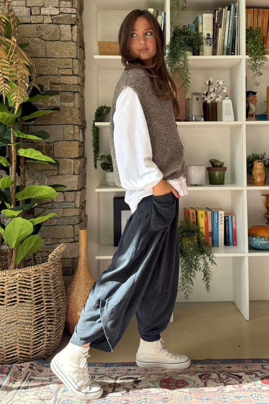 Hygge Boucle Knit Gilet Mocha