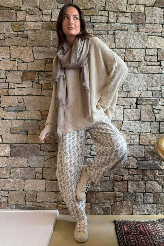 Indira Classic Barrel Pant Calico & Earth