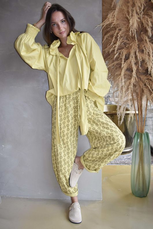 Indira Classic Barrel Pant Soft Ochre & Deep Ochre