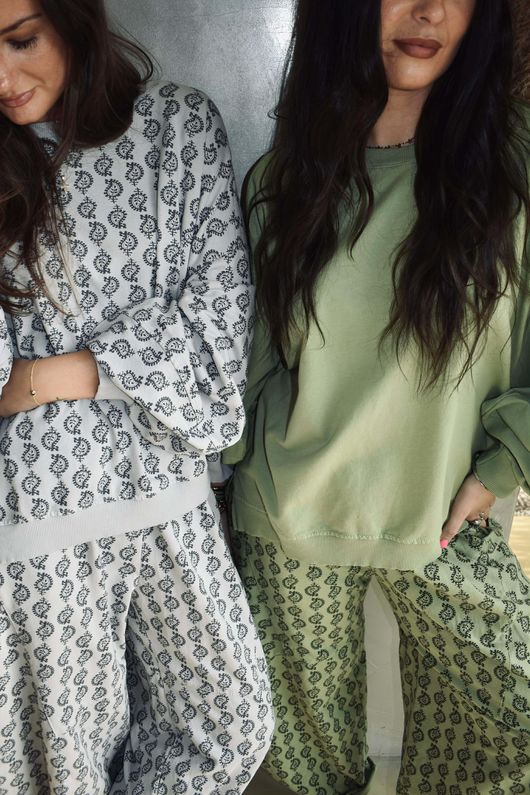 Indira Lantern Sleeve Sweatshirt Smoke & Storm