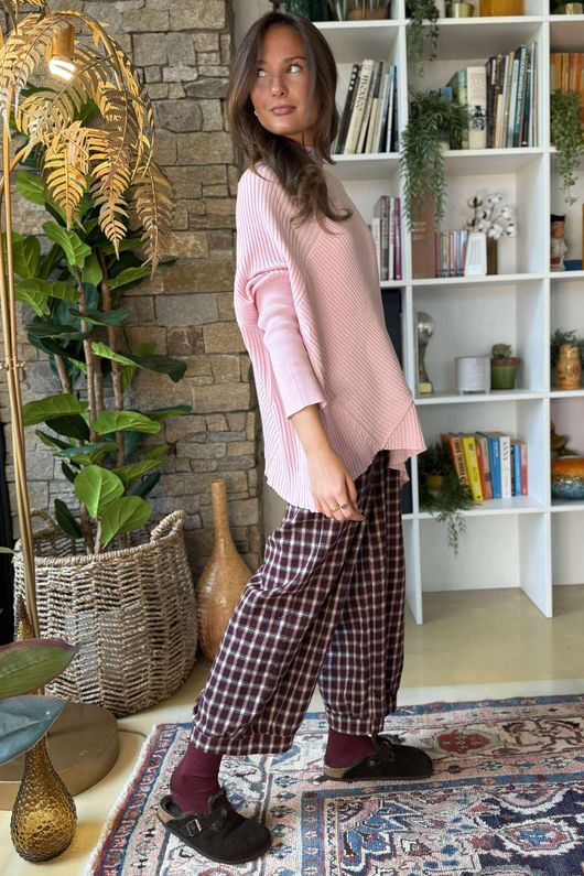 Jagger Quirky Ribby Knit Cotton Candy