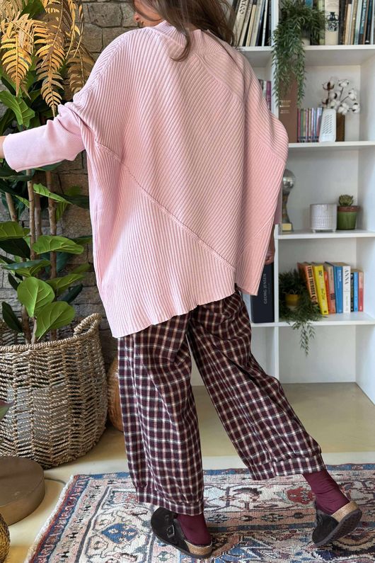 Jagger Quirky Ribby Knit Cotton Candy