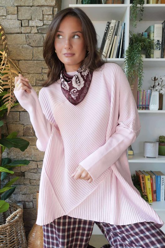 Jagger Quirky Ribby Knit Cotton Candy