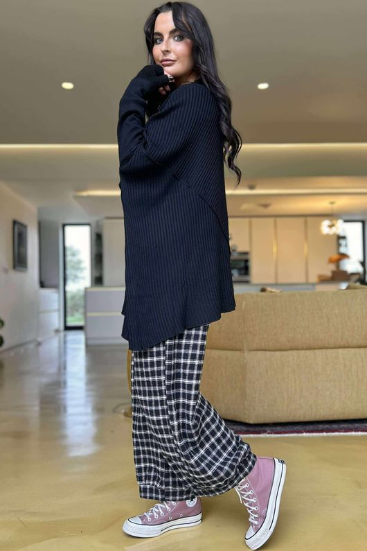 Jagger Quirky Ribby Knit Black 