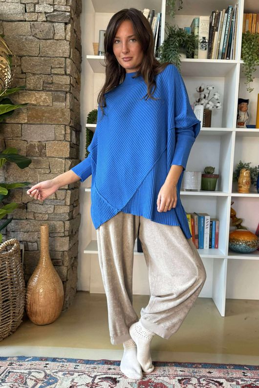 Jagger Quirky Ribby Knit Lapis /20=