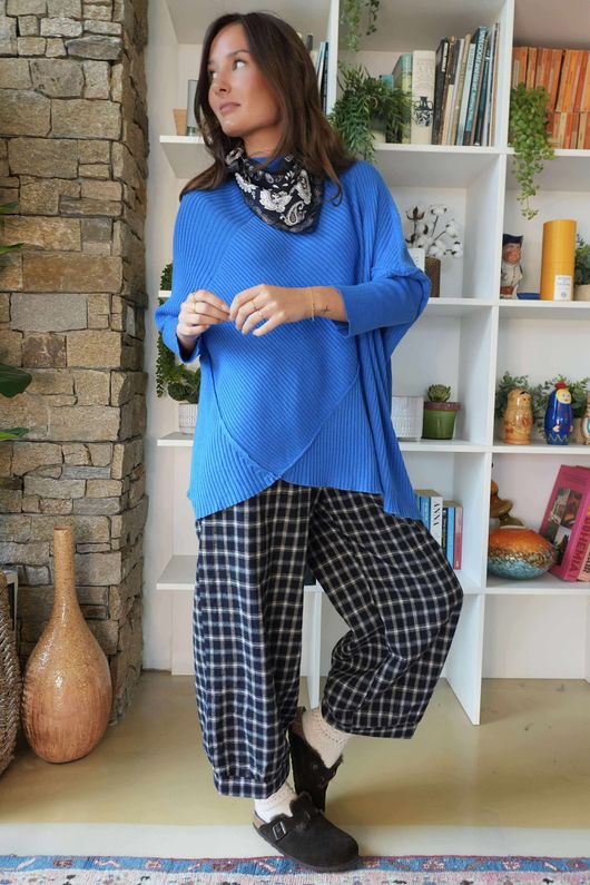Jagger Quirky Ribby Knit Lapis