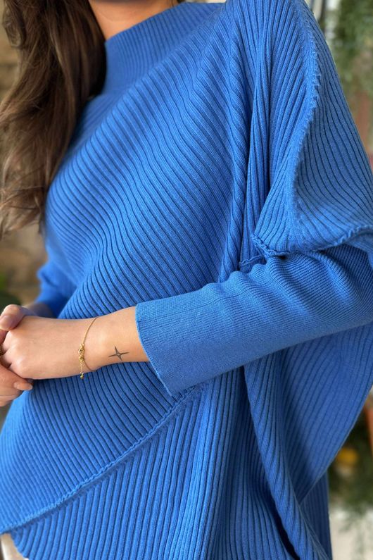 Jagger Quirky Ribby Knit Lapis