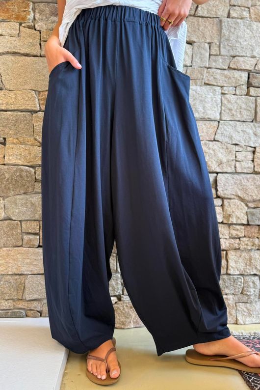 Jo Jo Bloom Barrel Pant Navy