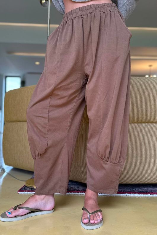 Jo Jo Quirky Classic Barrel Pant Hazelnut