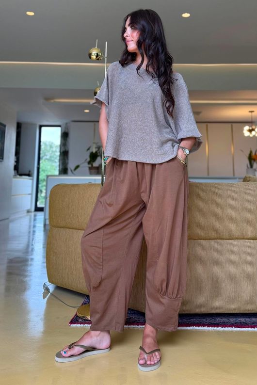 Jo Jo Quirky Classic Barrel Pant Hazelnut